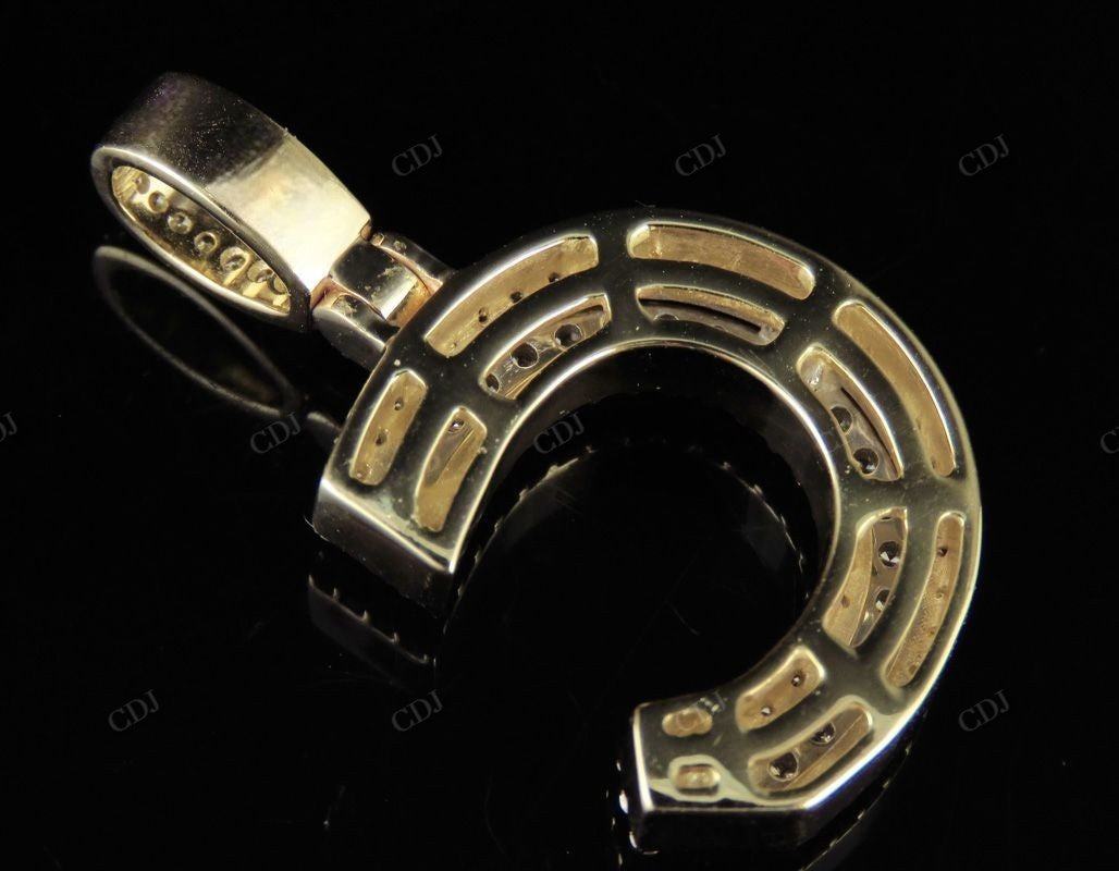 1.5" 1.35 CTW Real Diamond 10K Gold Letter 'C' Initial Pendant CustomDiamJewel