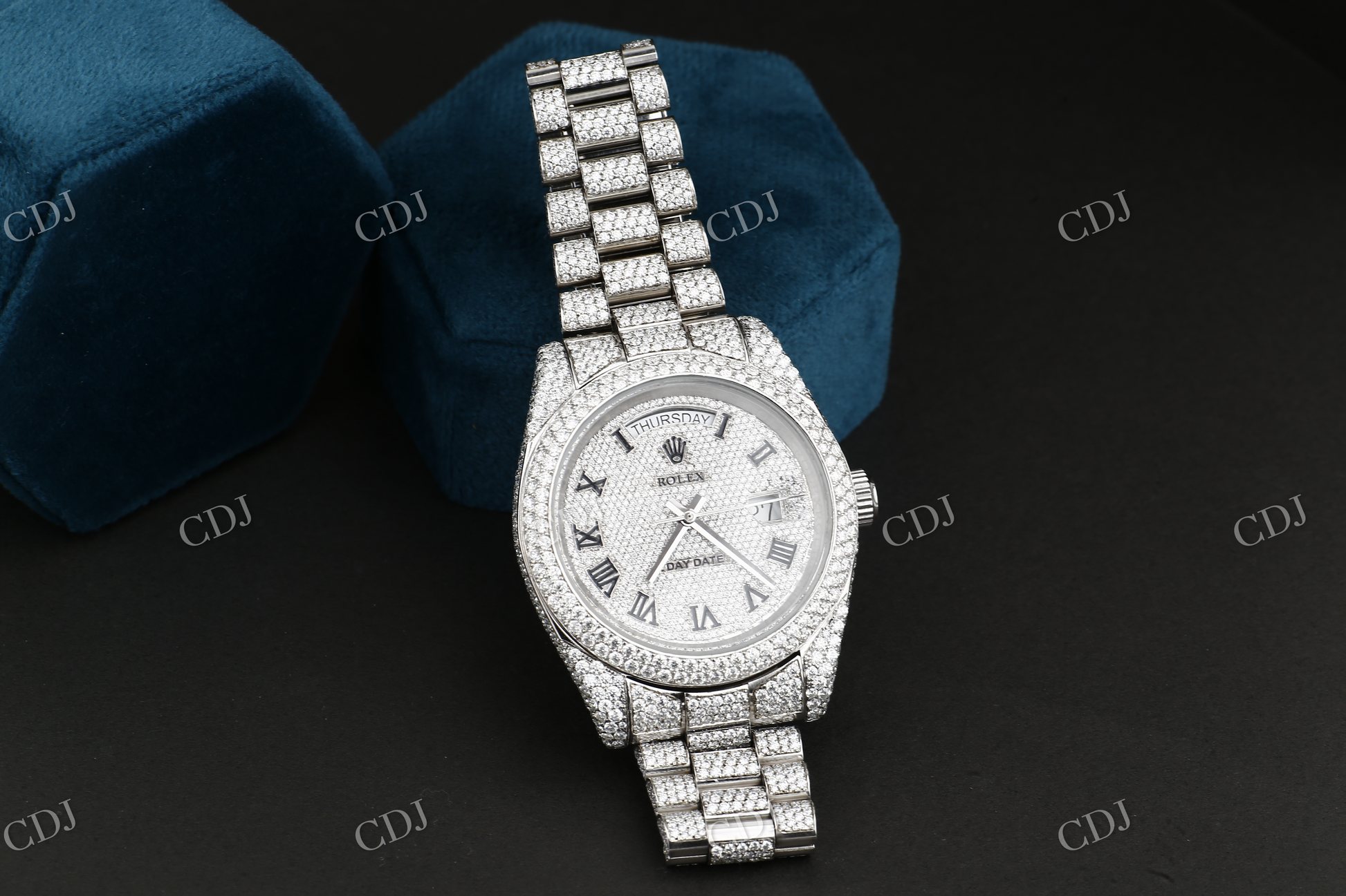 CVD Diamond Iced Out Rolex Watch For Rapper customdiamjewel