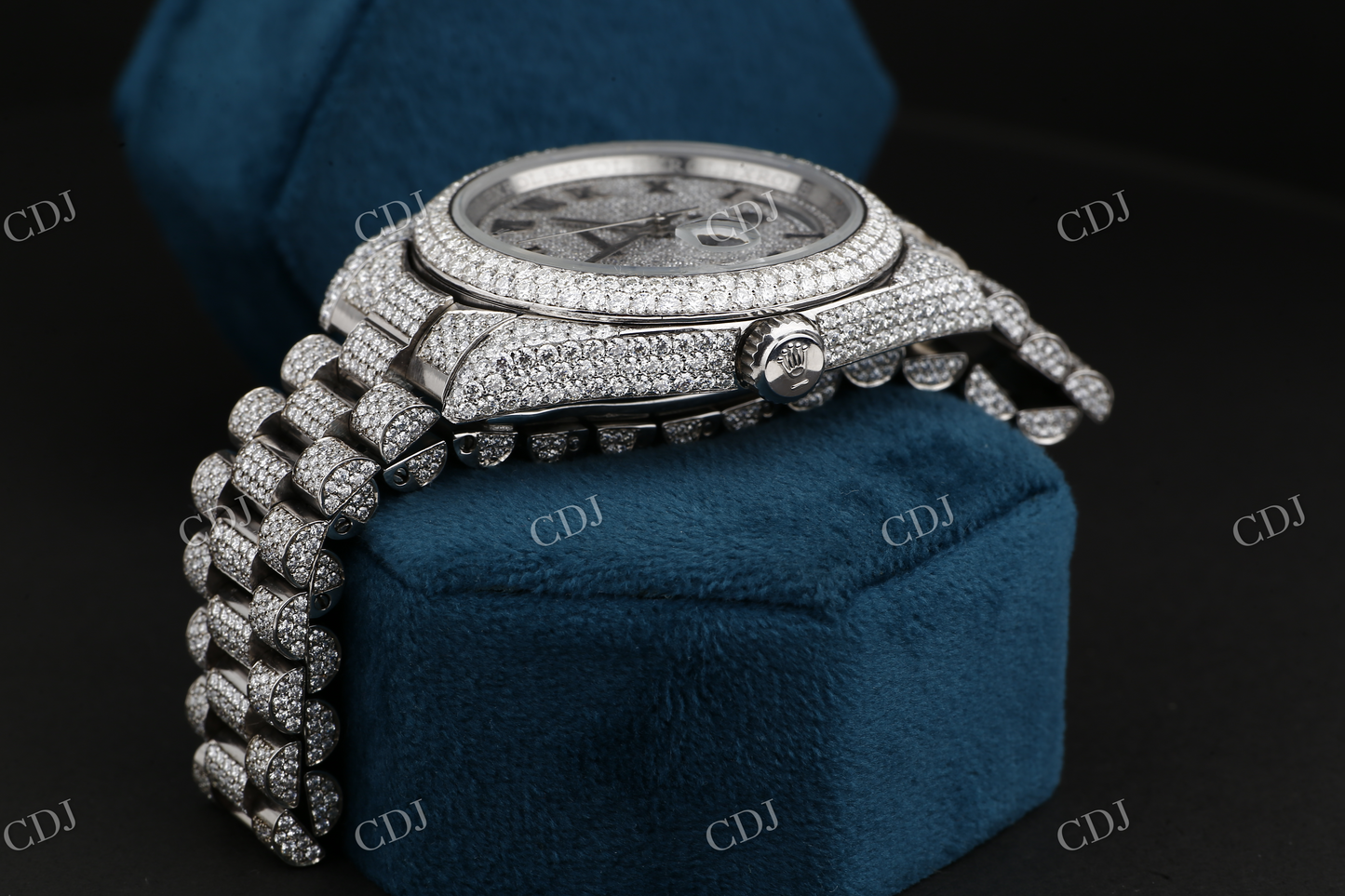 CVD Diamond Iced Out Rolex Watch For Rapper customdiamjewel