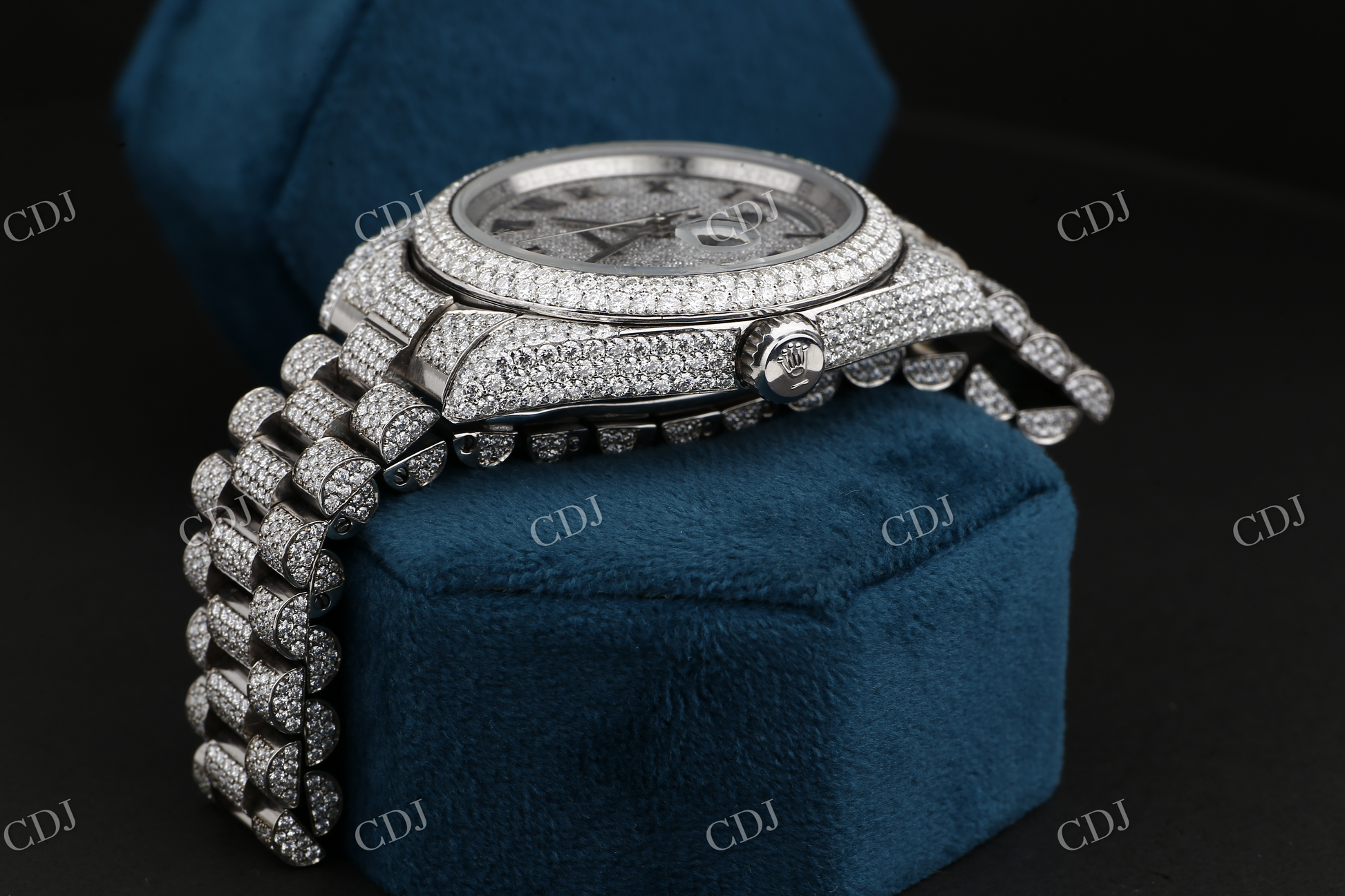 CVD Diamond Iced Out Rolex Watch For Rapper customdiamjewel