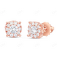 0.65 CT Moissanite Diamond Illusion Stud Earrings Stud earrings CustomDiamJewel