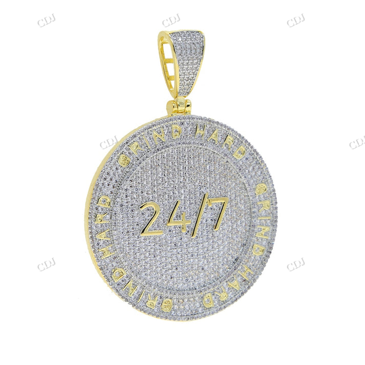Customized 24/7 Hip Hop Iced Out Pendant hip hop jewelry CustomDiamJewel