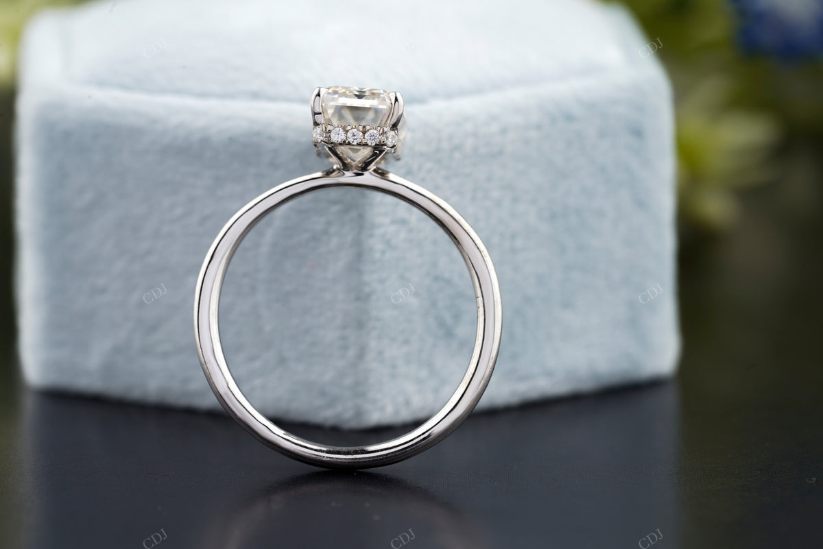 Emerald Lab-Grown Diamond Solitaire Ring customdiamjewel