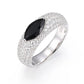 Hip Hop Cluster 925 Sterling Silver Moissanite Band For Women hip hop jewelry CustomDiamJewel