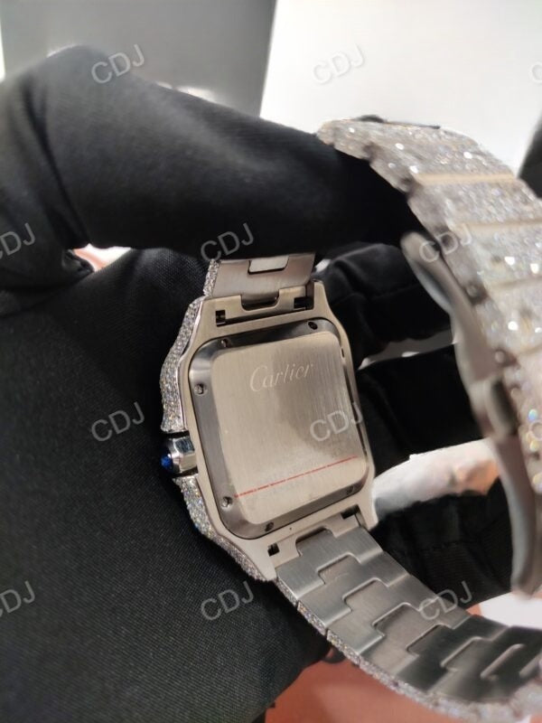 Cartier Moissanite Iced Out Luxury Wrist Watch customdiamjewel