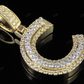 1.5" 1.35 CTW Real Diamond 10K Gold Letter 'C' Initial Pendant CustomDiamJewel