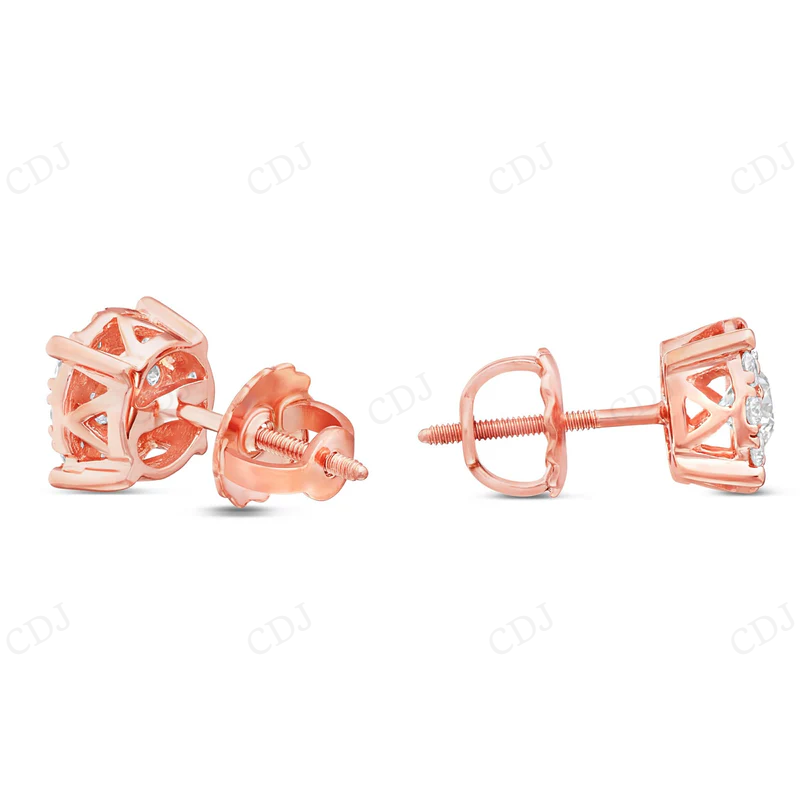 0.65 CT Moissanite Diamond Illusion Stud Earrings Stud earrings CustomDiamJewel