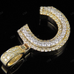 1.5" 1.35 CTW Real Diamond 10K Gold Letter 'C' Initial Pendant CustomDiamJewel