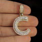 1.5" 1.35 CTW Real Diamond 10K Gold Letter 'C' Initial Pendant CustomDiamJewel
