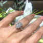 Oval Crusted Ice Moissanite Eternity Engagement Ring  customdiamjewel   