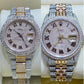 Two Tone VVS D Moissanite Rolex Watch For Men customdiamjewel