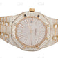 Audemars Piguet Gold Plated Royal Oak 41MM Moissanite Diamond Watch customdiamjewel