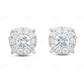 0.65 CT Moissanite Diamond Illusion Stud Earrings Stud earrings CustomDiamJewel