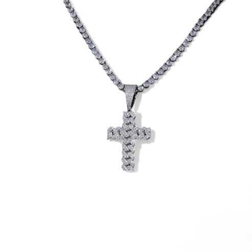 Cuban Chain Style Hip Hop Cross moissanite Pendant hip hop jewelry CustomDiamJewel