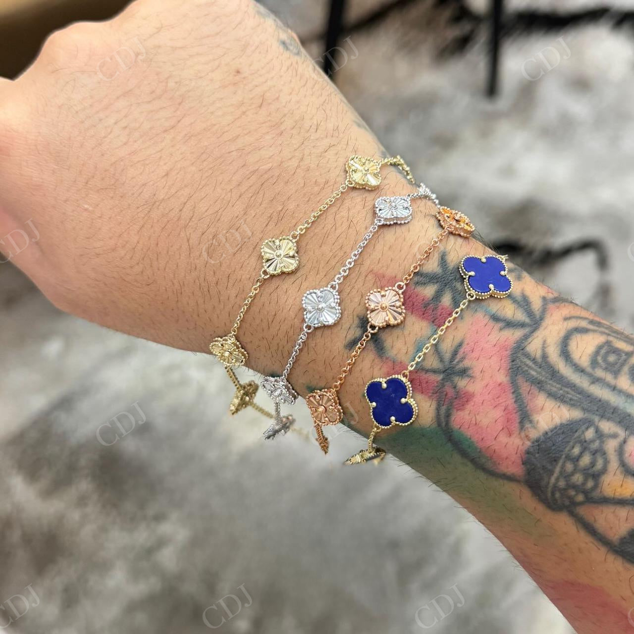 VVS Moissanite Flower leaf New Design Hand Bracelet beacelet CustomDiamJewel