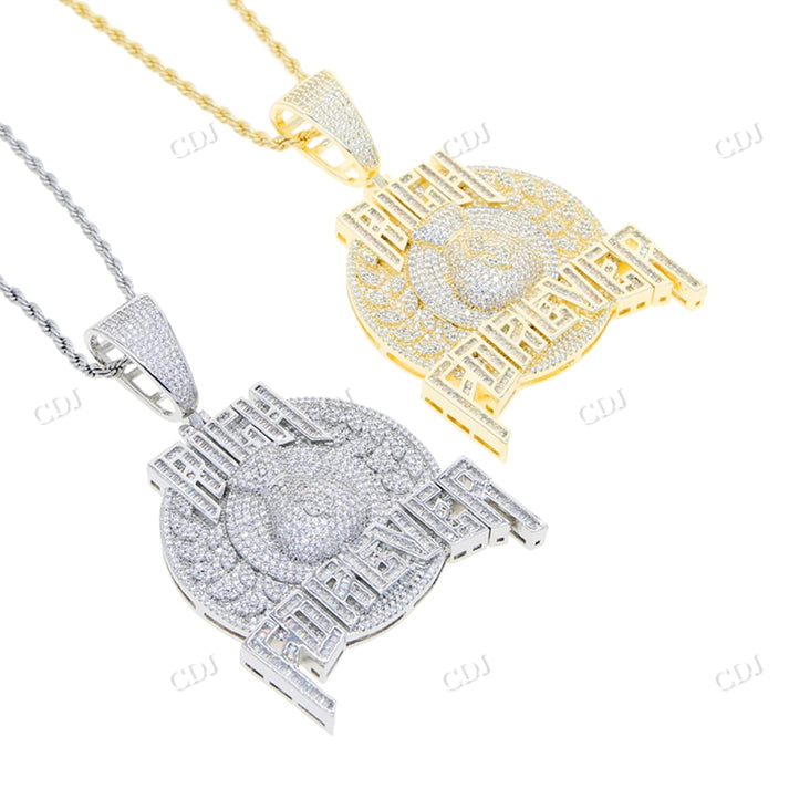 Rich Forever Letter Hip Hop Moissanite Diamond Pendant customdiamjewel