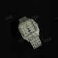 Antique Style Full White Moissanite Studded Customized Cartier Watch hip hop jewelry customdiamjewel