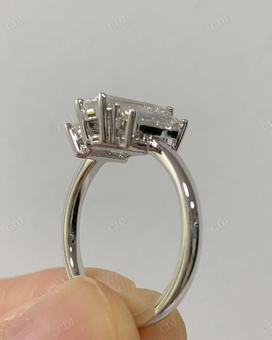 Baguette Three Stone Lab Grown Diamond Ring