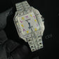 Antique Style Full White Moissanite Studded Customized Cartier Watch hip hop jewelry customdiamjewel