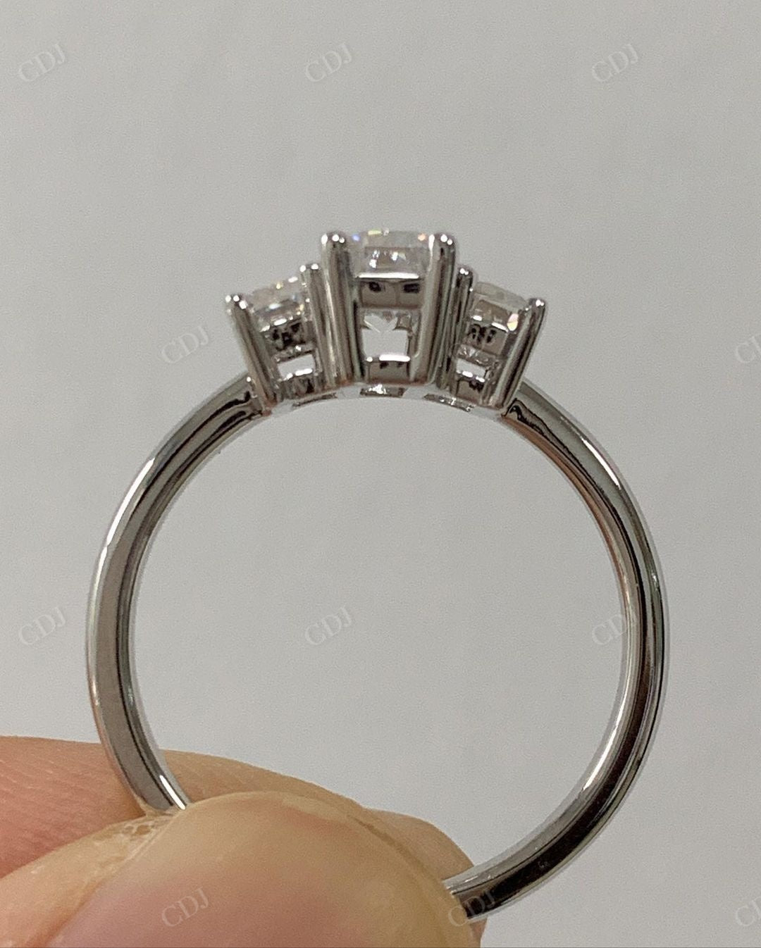 Baguette Three Stone Lab Grown Diamond Ring