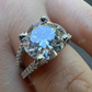 Moissanite Diamond Engagement Ring  customdiamjewel   