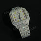 Antique Style Full White Moissanite Studded Customized Cartier Watch hip hop jewelry customdiamjewel