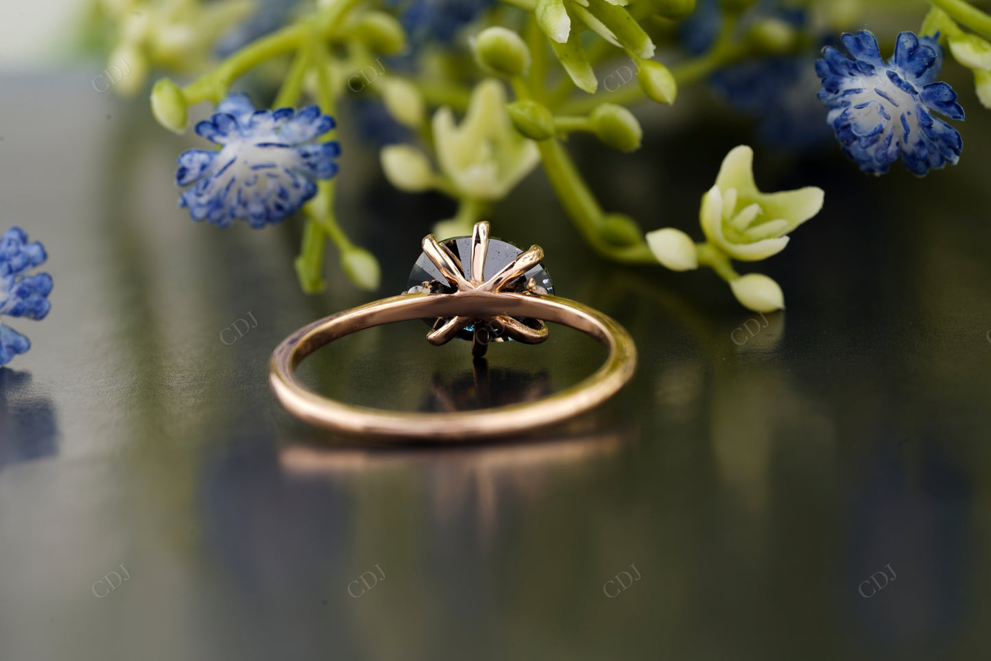 Oval Moissanite Diamond Rose Gold Ring