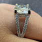 Moissanite Diamond Engagement Ring  customdiamjewel   