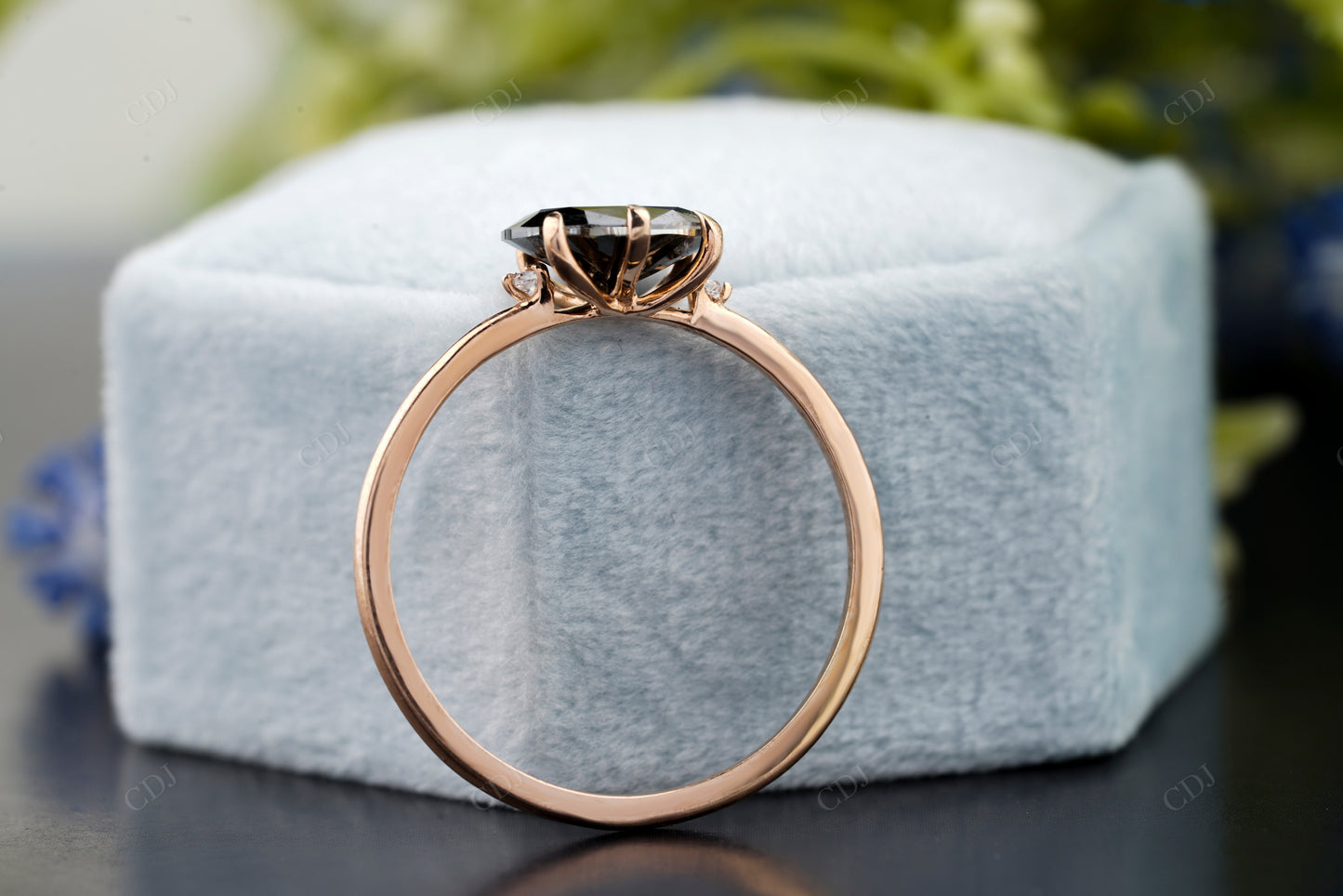 Oval Moissanite Diamond Rose Gold Ring