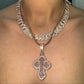 Hip Hop Moissanite Diamond 14K Rose Gold Cross Pendant hip hop jewelry CustomDiamJewel   