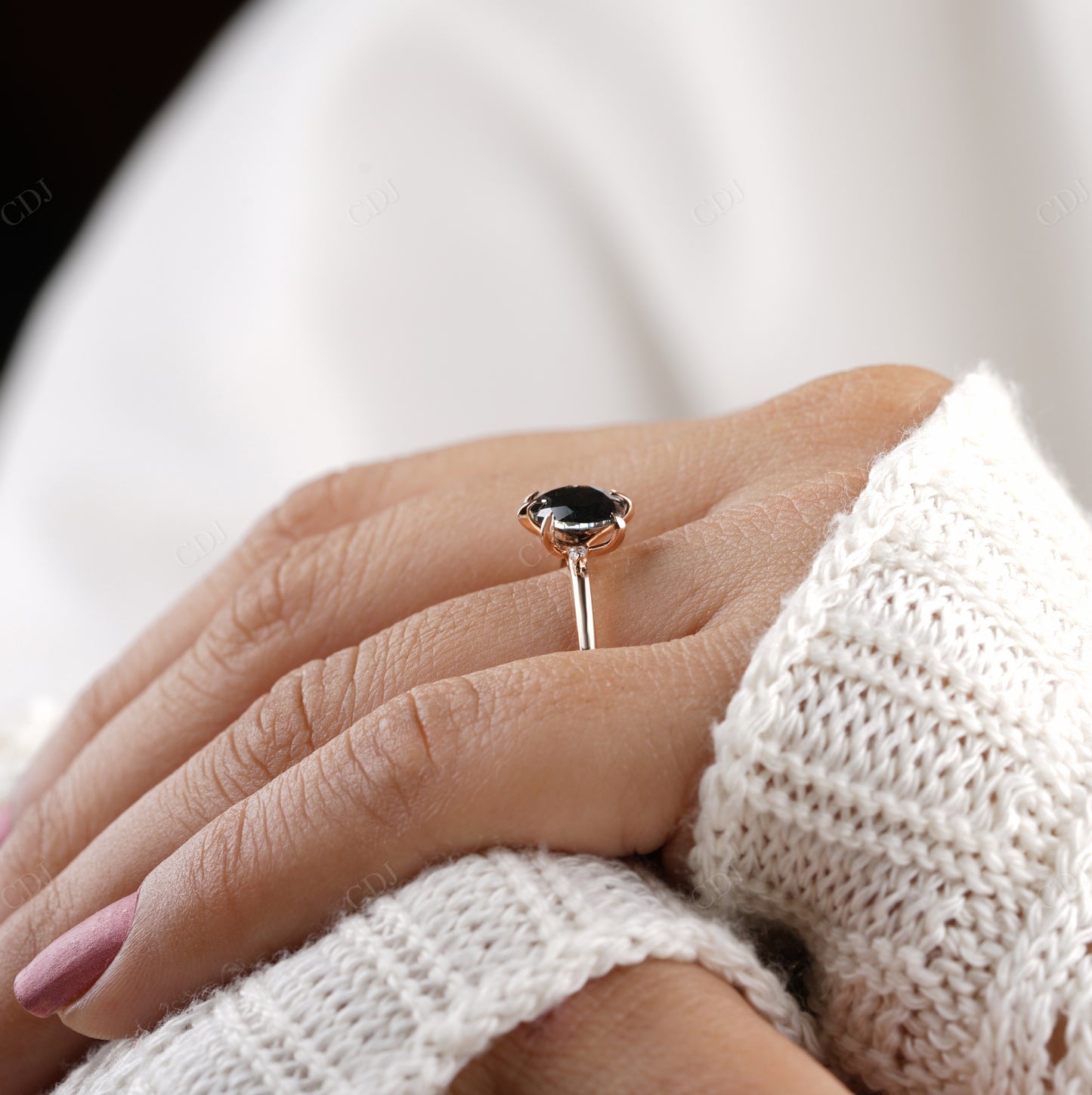 Oval Moissanite Diamond Rose Gold Ring