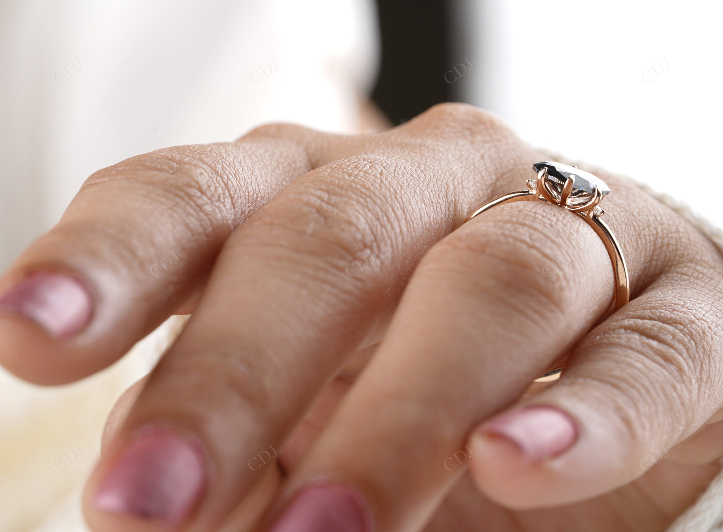 Oval Moissanite Diamond Rose Gold Ring