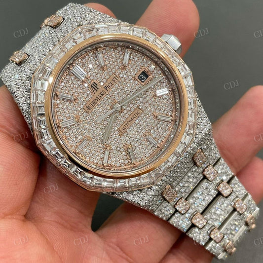 AP Bust Down Moissanite Diamond Men's Hip Hop Watch customdiamjewel