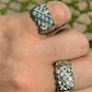 Sterling Silver Diamond Nugget Ring  customdiamjewel   
