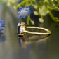 Emerald Moissanite Diamond Side Stone Ring