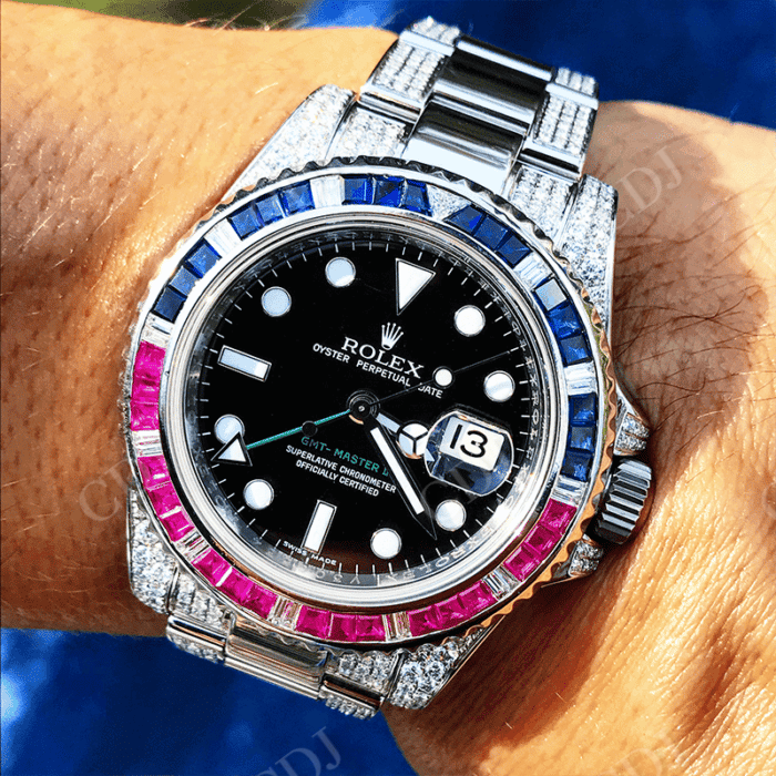 Moissanite Diamond Custom Rolex Watch customdiamjewel