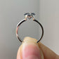 Oval Cut Blue Moissanite Solitaire Ring