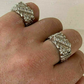 Sterling Silver Diamond Nugget Ring  customdiamjewel   