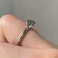 Oval Cut Blue Moissanite Solitaire Ring