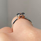 Oval Cut Blue Moissanite Solitaire Ring