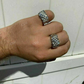 Sterling Silver Diamond Nugget Ring  customdiamjewel   
