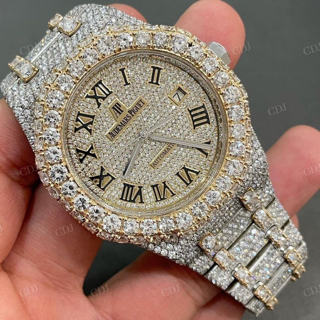 Iced Out Audemars Piguet Diamond Moissanite Watch customdiamjewel