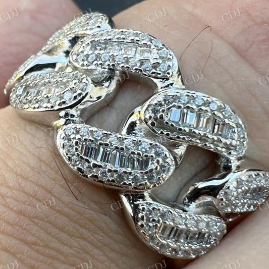 Hip Hop Miami Cuban Baguette Diamond Ring  customdiamjewel   