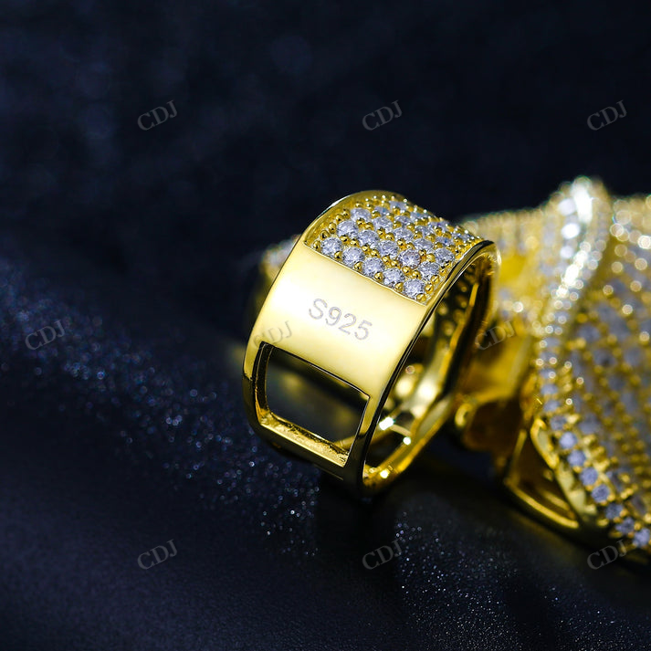 Rose Shape Hip Hop Moissanite Pendant customdiamjewel