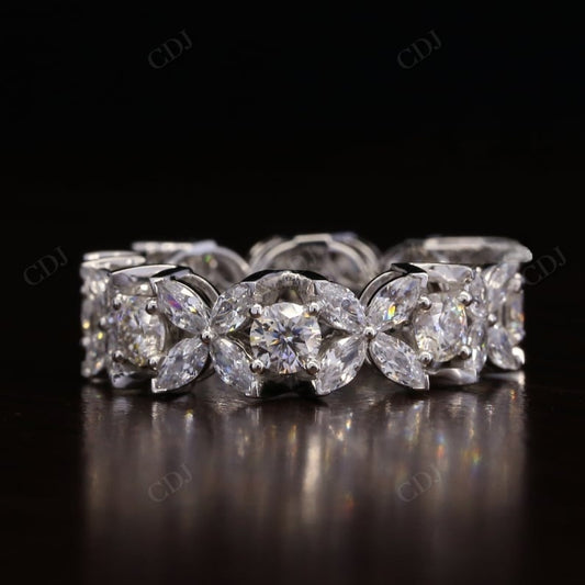 4.65CTW Marquise & Round Lab grown Diamond band  customdiamjewel   