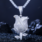 Rose Shape Hip Hop Moissanite Pendant customdiamjewel