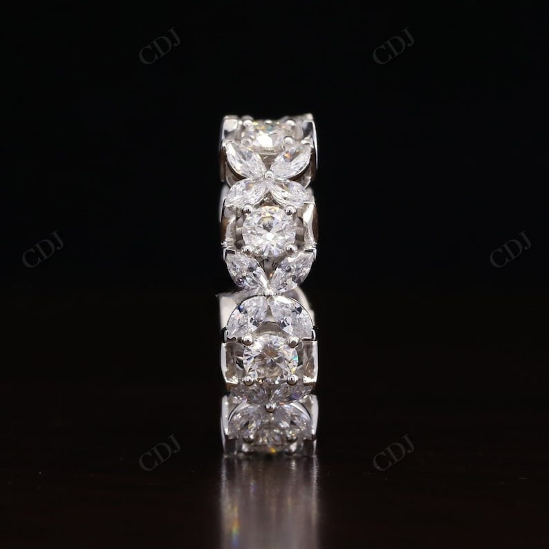 4.65CTW Marquise & Round Lab grown Diamond band  customdiamjewel   