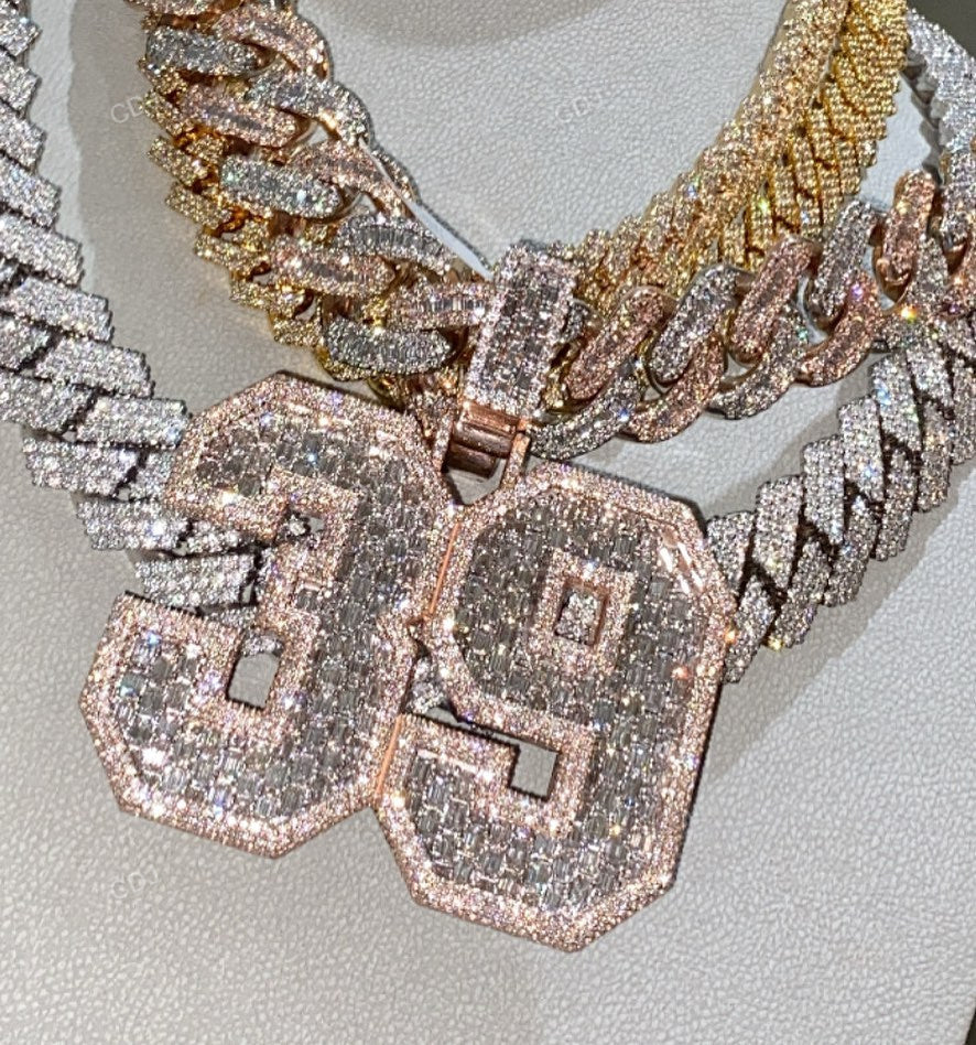 Good Quality Two Tone Lab Grown Diamond Necklace hip hop jewelry customdiamjewel   