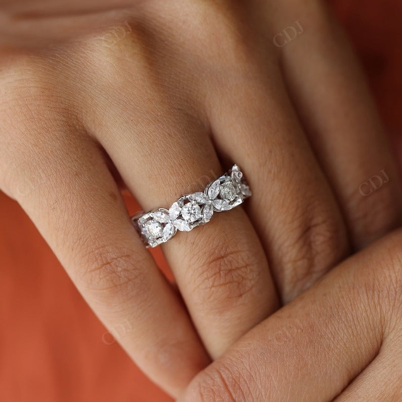 4.65CTW Marquise & Round Lab grown Diamond band  customdiamjewel   