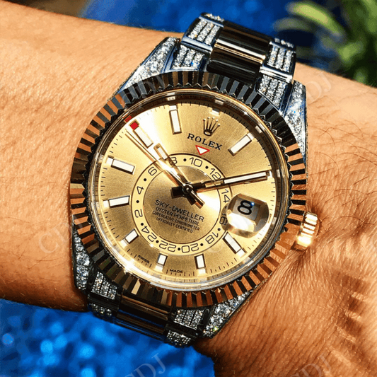 Custom Rolex Sky Dweller Diamond Watch
